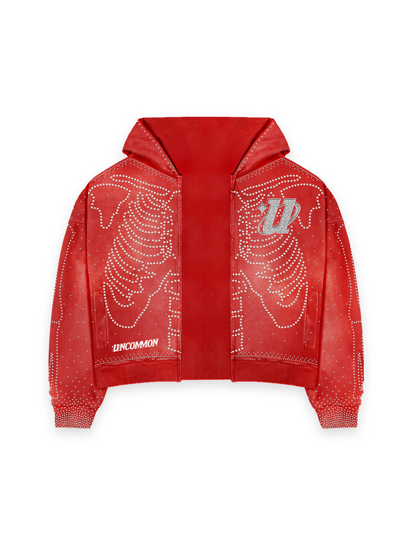 Uncommon Diamond Skelly Zip Up (RED)